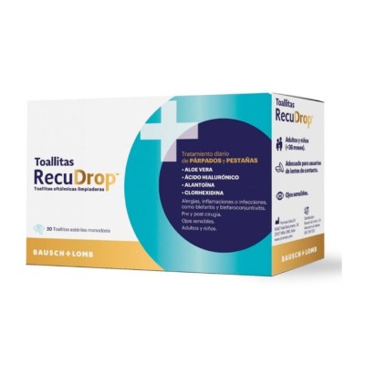 Recudrop Toallitas 20 unidades | Higiene ocular diaria estéril