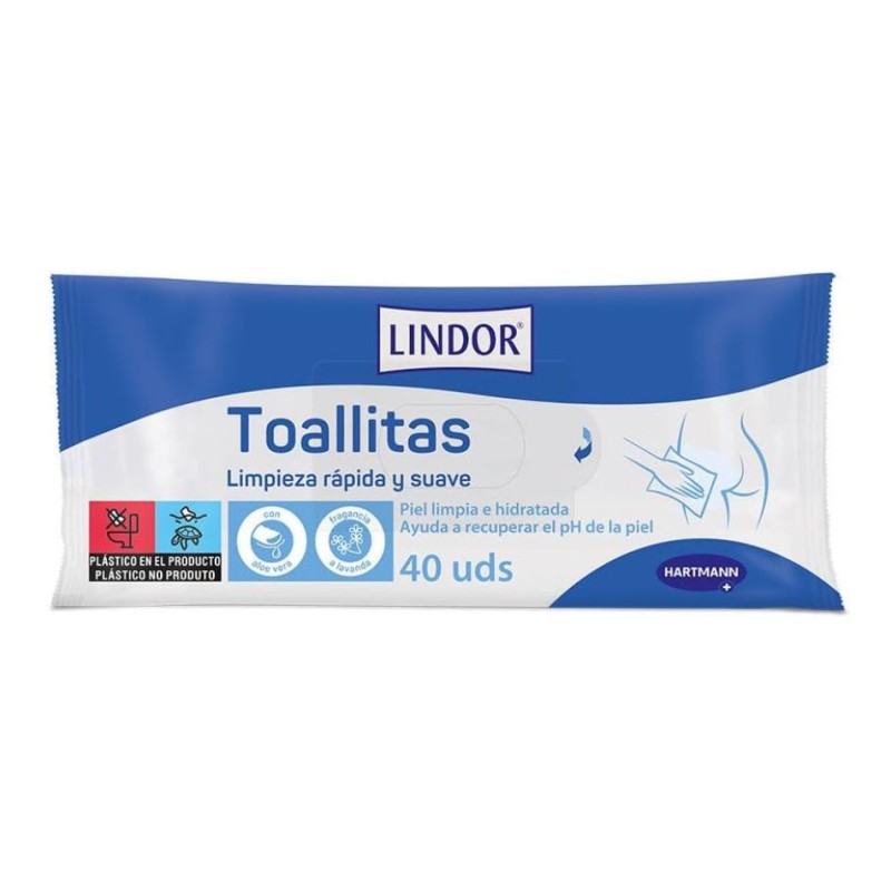 Lindor Toallitas Higiénicas 40 u | Limpieza suave para piel
