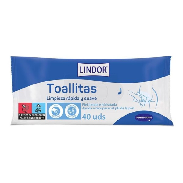 Lindor Toallitas Higiénicas 40 u | Limpieza suave para piel