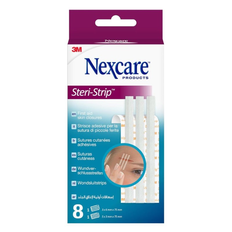 Nexcare Steri-Strip 2 sobres | Cierre de heridas sin sutura