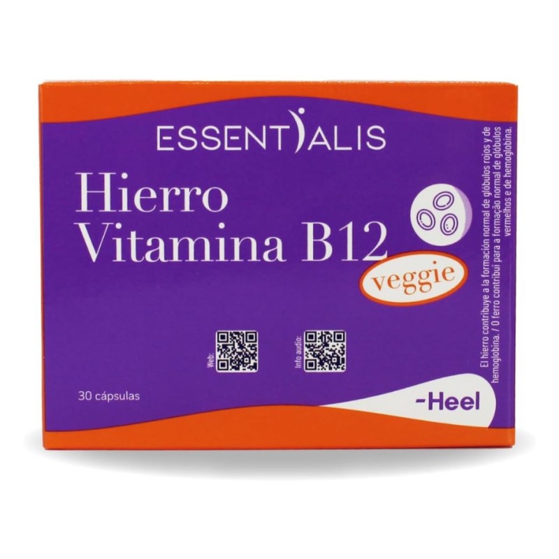 Heel Essentialis Hierro + B12 Veggie 30 cápsulas | Suplemento energético