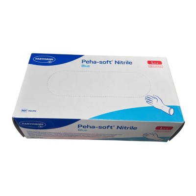 Guantes Nitrilo Hartmann Talla L | Caja 100 Unidades Sin Látex