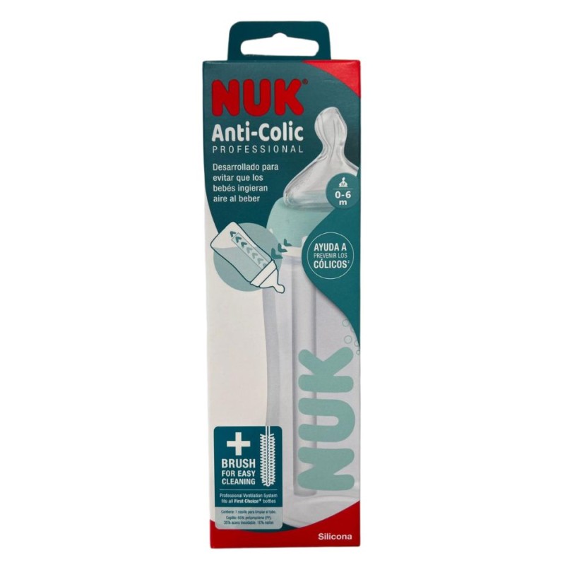 Biberón NUK FC+ 300 ml Silicona Anticolic | 0–6 meses