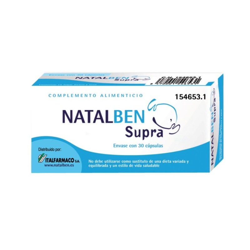 Natalben Supra 30 cápsulas | Complemento nutricional para