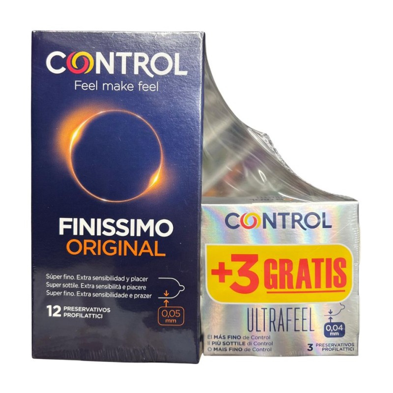 Control Finissimo + UltrafeeL – 15 preservativos extrafinos