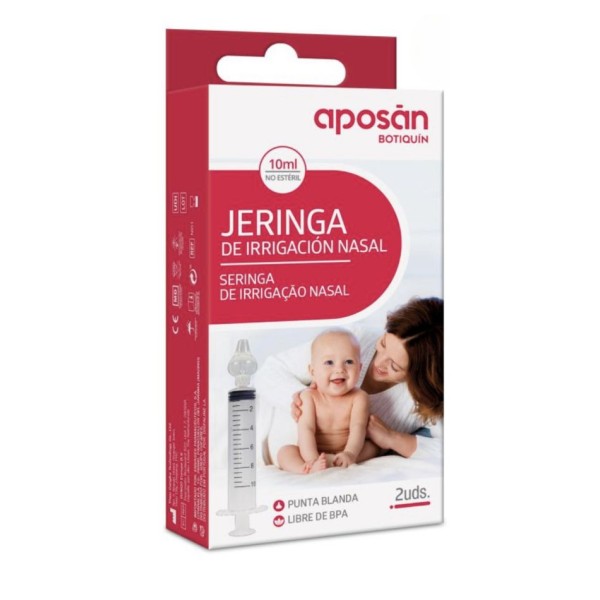 Aposán Botiquín Jeringa Irrigador Nasal – 2 Unidades Monodosis 10 ml