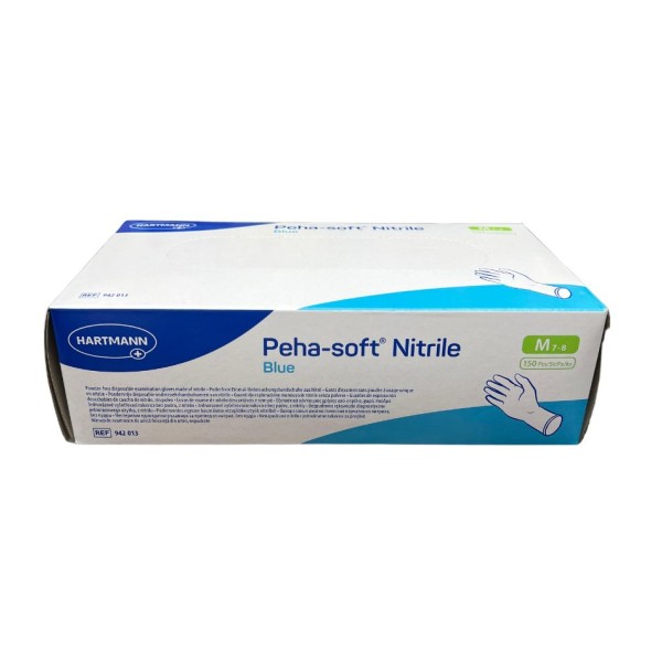Hartmann Guantes de Nitrilo Desechables 100 Unidades Talla M – Protección sin látex para uso clínico y doméstico