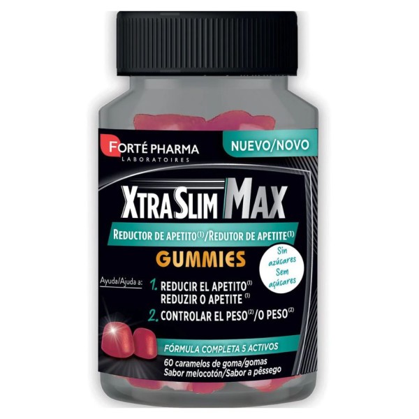 Forte Pharma Xtraslim Max Reductor Apetito Gummies 60 uds – Complemento alimenticio para controlar el apetito
