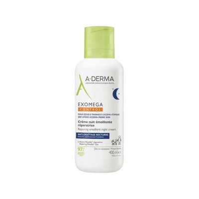 A-Derma Exomega Crema Noche – 400 ml | Reparación nocturna para piel atópica