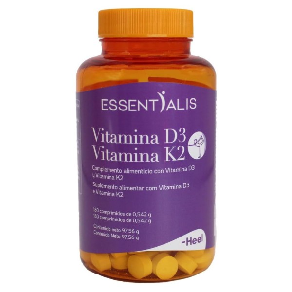 Essentialis Vitamina D3 + K2 – 180 comprimidos