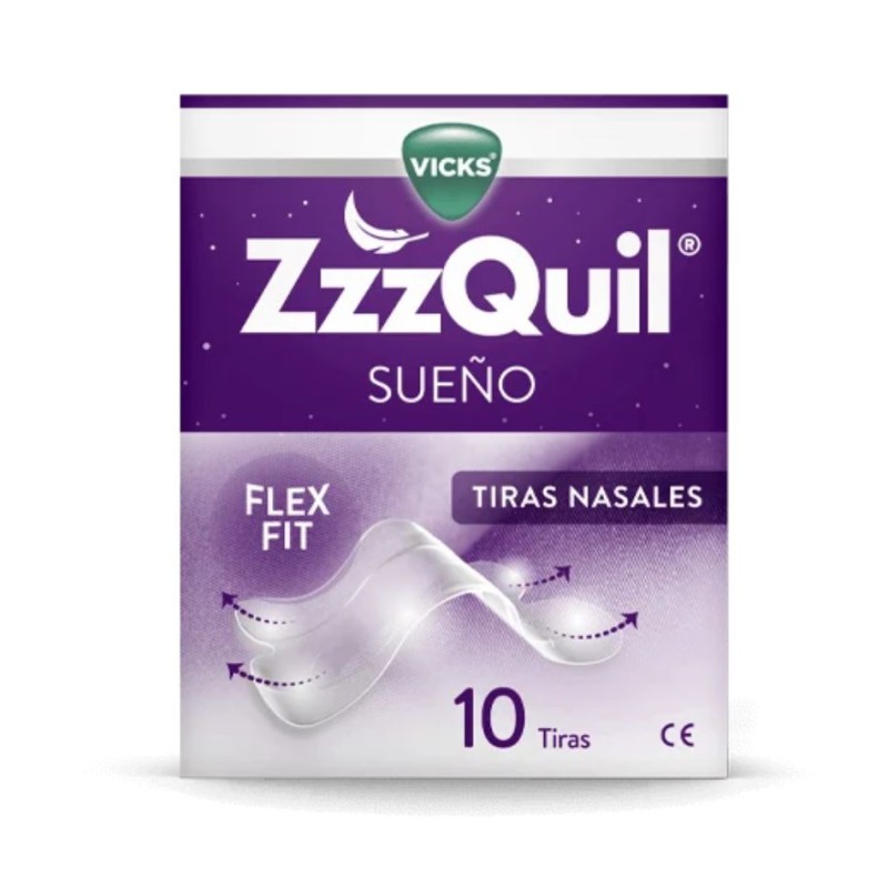 ZzzQuil Sueño – 10 tiras nasales | Mejora la respiración y