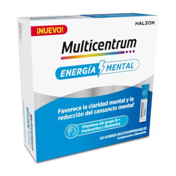 Multicentrum Energía Mental – 20 Sobres | Glutamina,