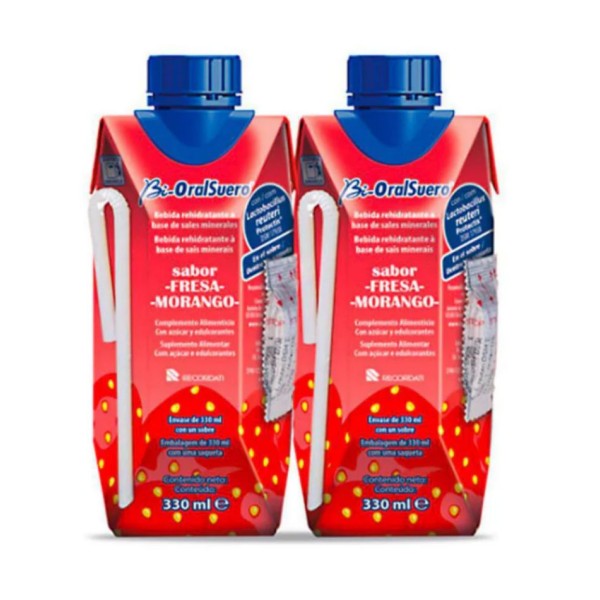 Bioralsuero Pack 2 × 330 ml Sabor Fresa – Suero Oral Probiótico