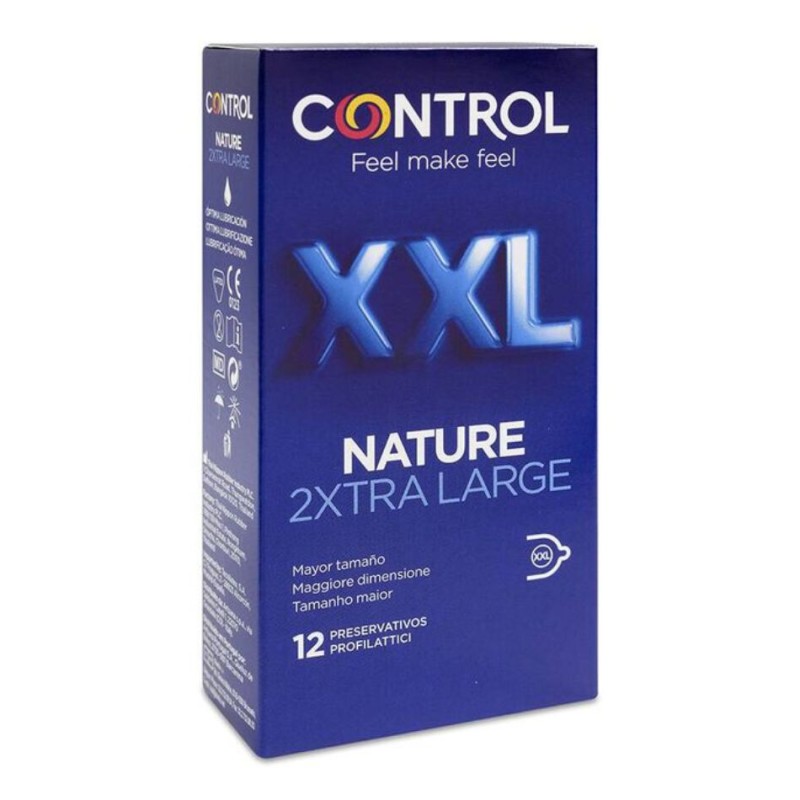 Control Nature XXL 12 Unidades – Preservativos talla extra grande 60 mm
