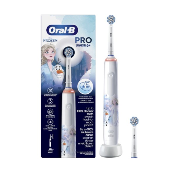 Oral-B Pro 3 Junior 6+ Box Frozen – Cepillo eléctrico infantil recargable