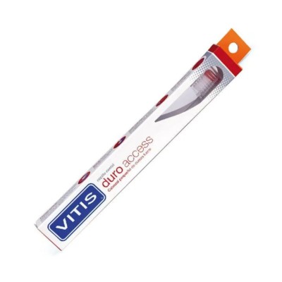 VITIS Duro Access Cepillo Dental Adulto – Filamentos duros, cabezal compacto
