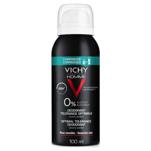 Vichy Homme desodorante tolerancia óptima 48 h, aerosol de 100 ml