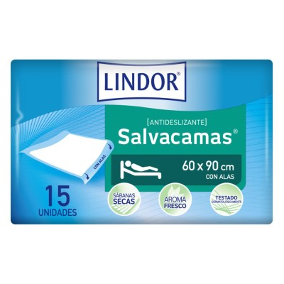 Lindor Ausonia Salvacamas 60 × 90 cm 15 unidades – Protector impermeable cama, silla o cambiador