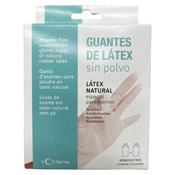 Guantes de látex desechables talla L | Pack de 10 unidades