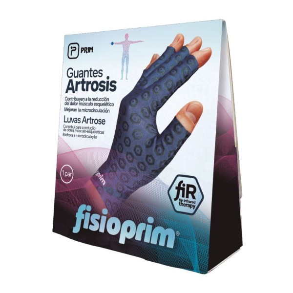 Fisioprim Guantes Artrosis FIR 1 Par Talla XS – Guantes medio dedo para artrosis de la mano