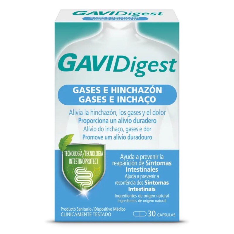 Gavidigest Gases e Hinchazón 30 cápsulas | Alivio de gases