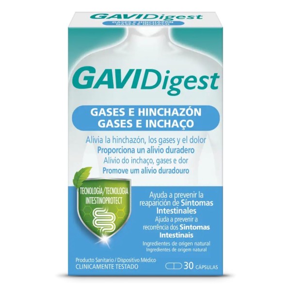Gavidigest Gases e Hinchazón 30 cápsulas | Alivio de gases