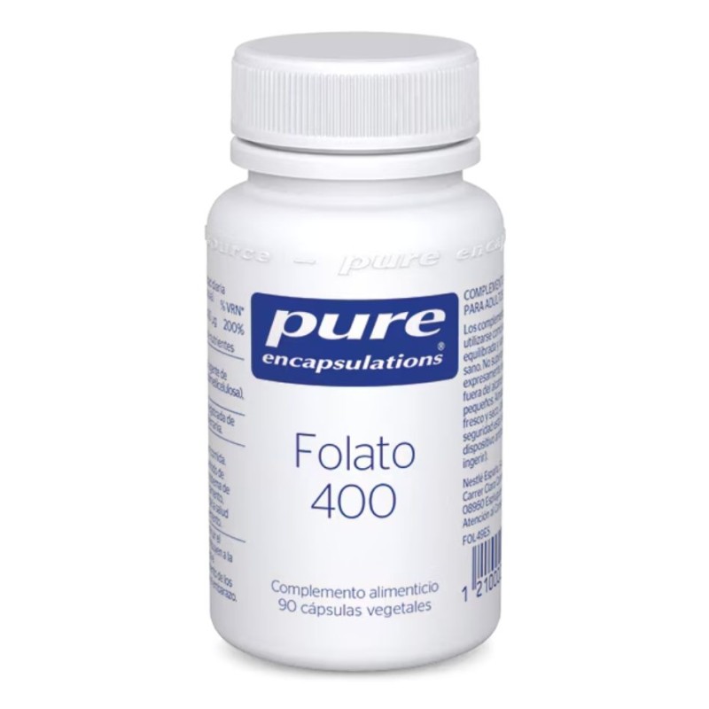 Pure Encapsulations Folato 400, frasco de 90 cápsulas vegetales