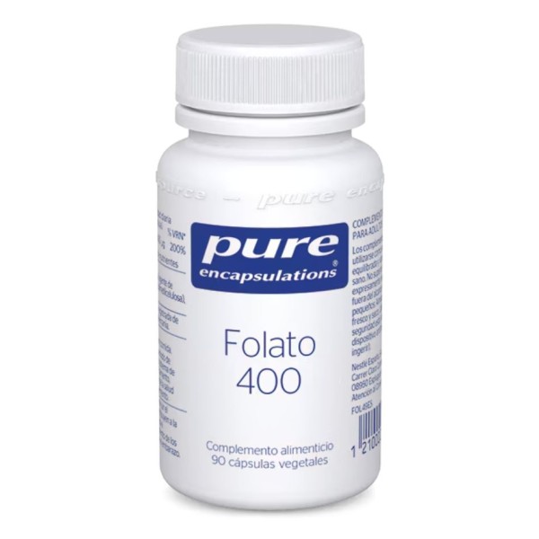 Pure Encapsulations Folato 400, frasco de 90 cápsulas vegetales