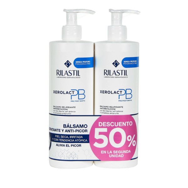Rilastil Xerolact PB Bálsamo Duplo 400 ml+400 ml – Hidratación intensiva y alivio para pieles muy secas