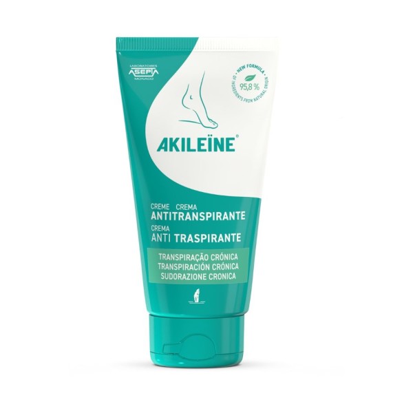 Akileine Crema Antitranspirante 75 ml – Tratamiento pies transpiración intensa