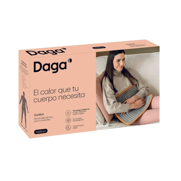 DAGA Confort Almohadilla Térmica 16871 40×35 cm – Calor Inteligente Antiestrés