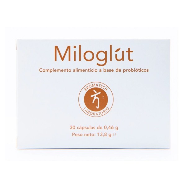 Miloglut 30 Cápsulas – Probiótico + Enzima para Sensibilidad al Gluten