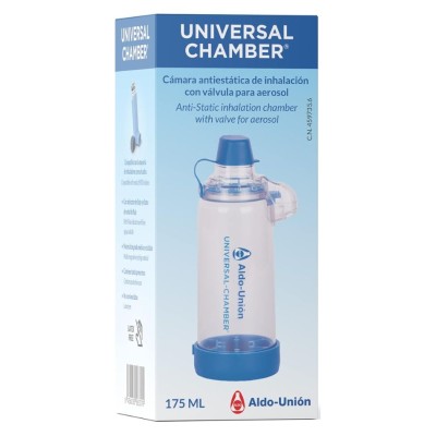 Universal-Chamber Cámara de Inhalación 1 Unidad – Cámara antiestática para inhaladores presurizados