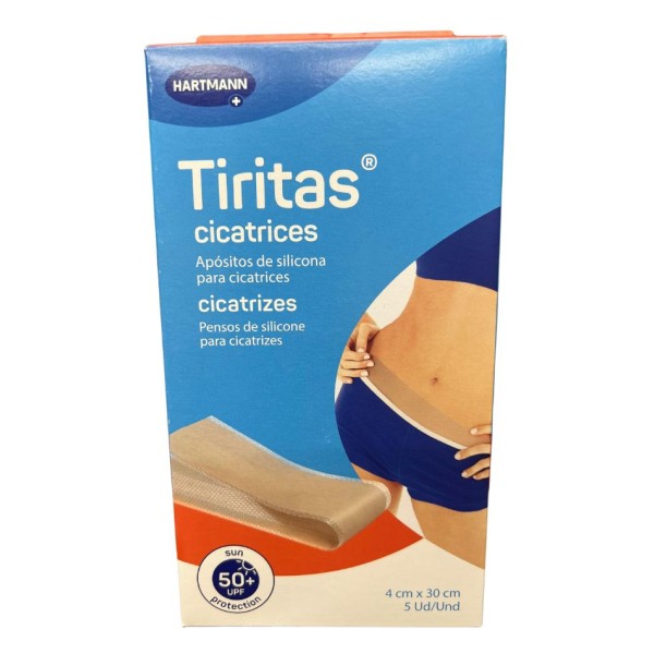 HARTMANN Tiritas Cicatrices Silicona – Apósito Adhesivo 5 Unidades 4 cm × 30 cm
