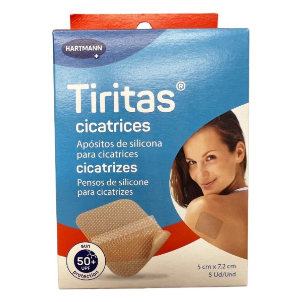 HARTMANN Tiritas Cicatrices Silicona – Apósito Adhesivo 5 Unidades 7,2 cm × 5 cm