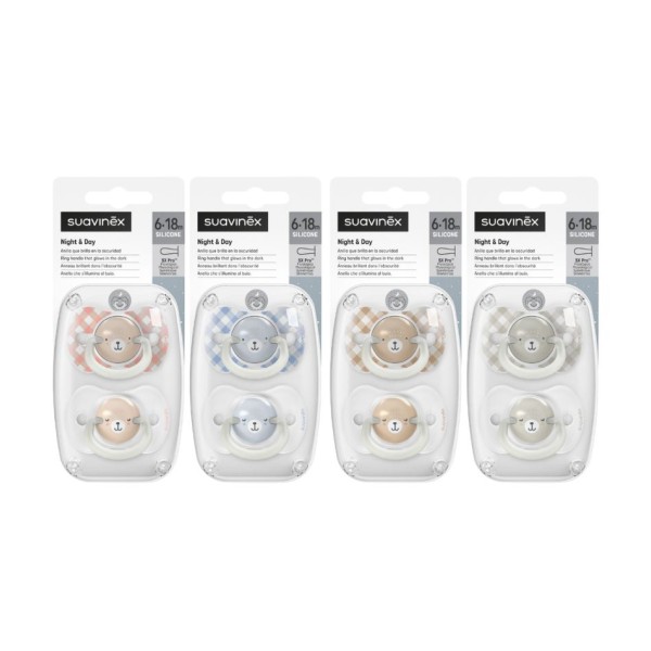 Suavinex Chupete Silicona Fisiológico Fusion 4-18 Meses – Pack 2 Unidades