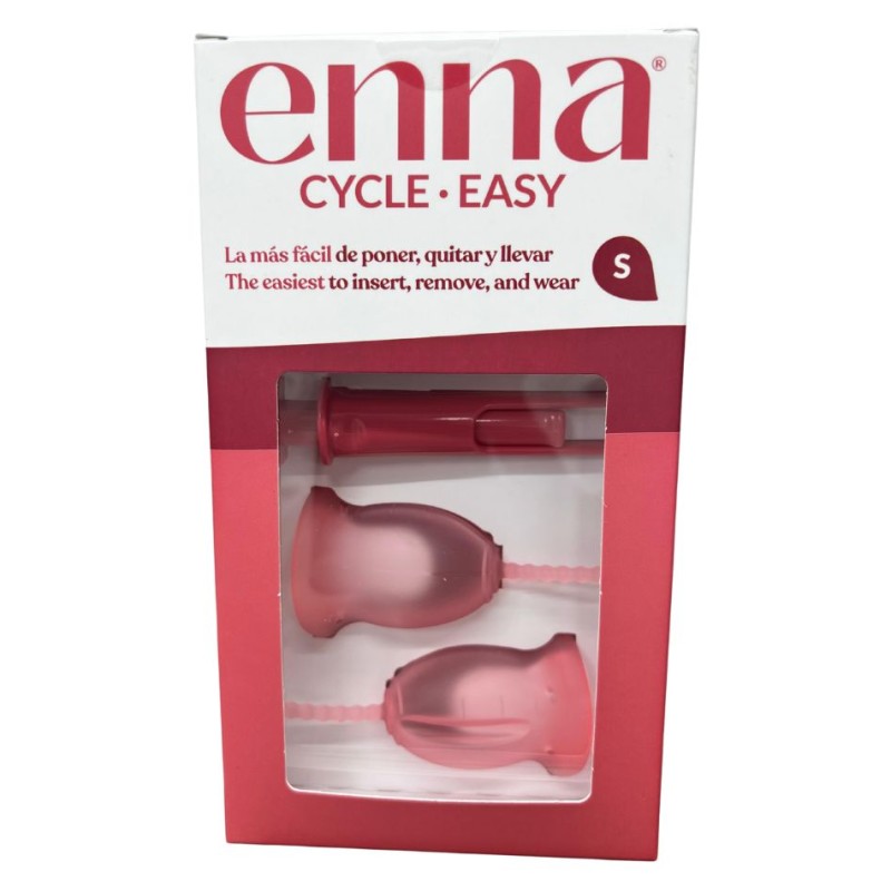 Enna Cycle Easy Cup Pack 2 Copas Talla S + Aplicador + Caja Esterilizadora – Copa Menstrual Silicona Médica