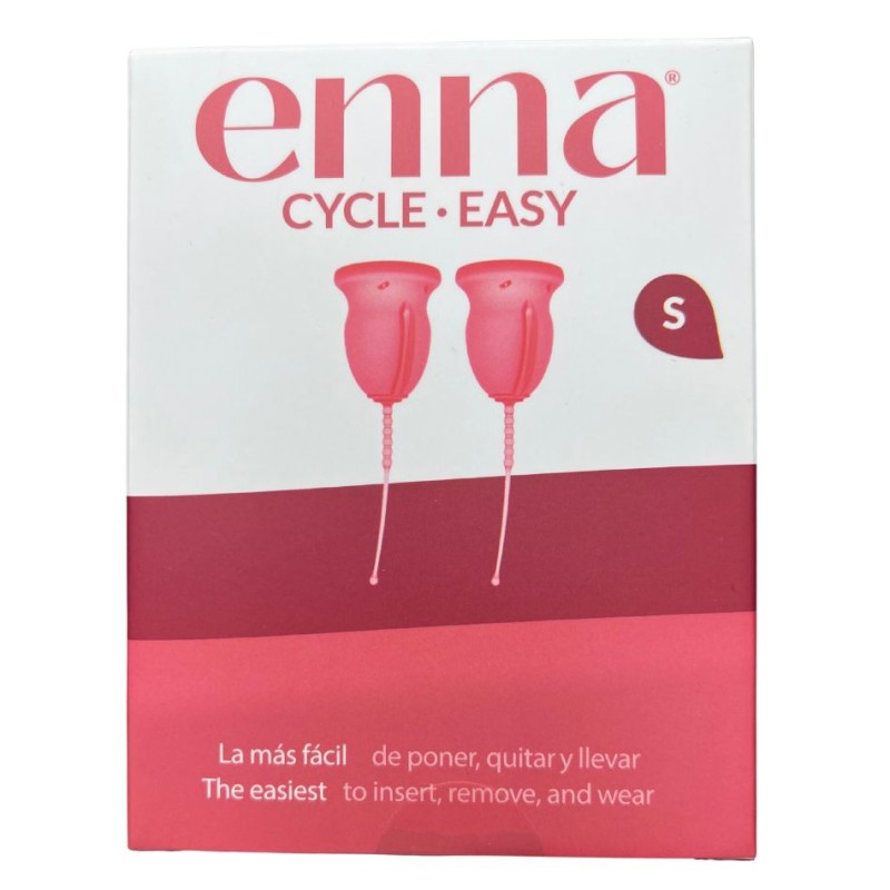 Enna Cycle Easy Cup – Pack 2 Copas Talla S + Caja Esterilizadora – Copa Menstrual Silicona Médica