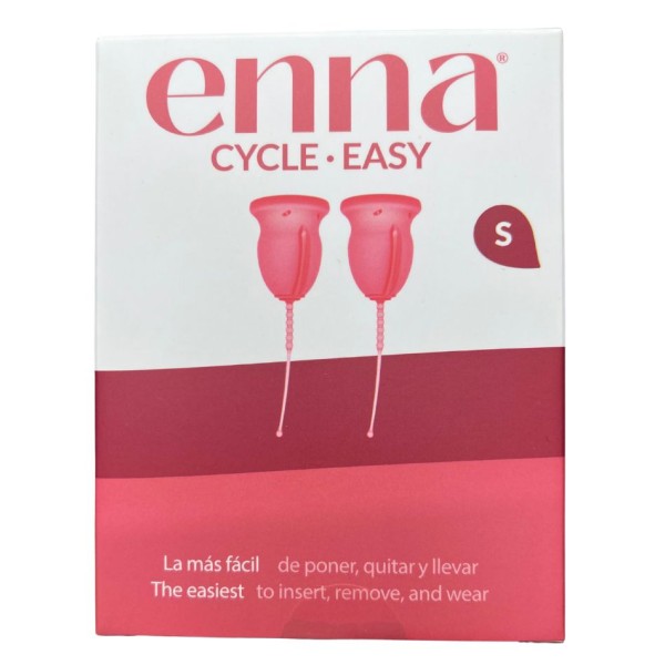 Enna Cycle Easy Cup – Pack 2 Copas Talla S + Caja Esterilizadora – Copa Menstrual Silicona Médica