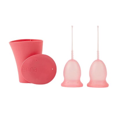 Enna Cycle Pack 2 Copas Talla M + Caja Esterilizadora – Copa Menstrual Silicona Médica