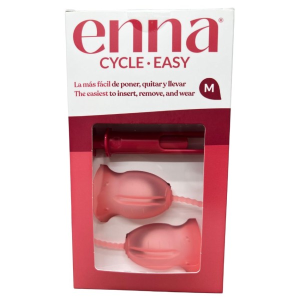 Enna Cycle Easy Cup Pack 2 Copas Talla M + Aplicador + Caja Esterilizadora – Copa Menstrual Silicona Médica
