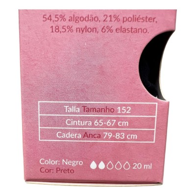 Enna Braga Menstrual Adolescente Talla 152 Color Negro