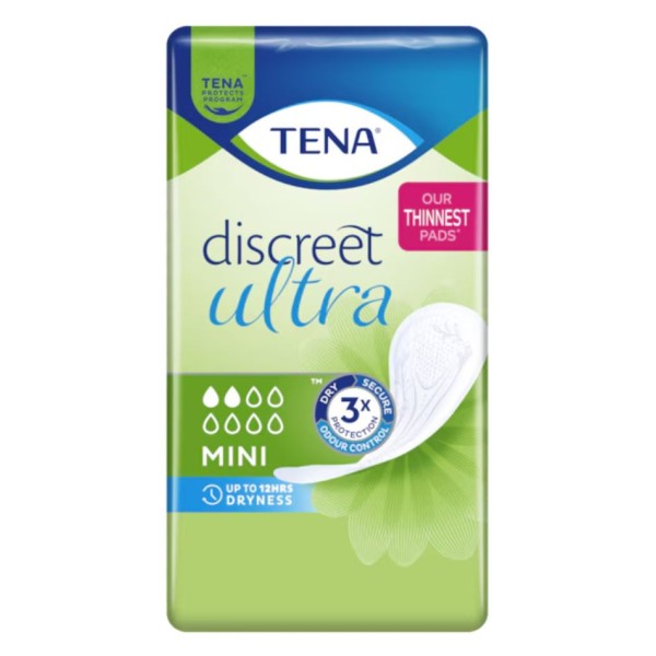 TENA Discreet Ultra Mini 20 Unidades – Compresas para Pérdidas de Orina Leves