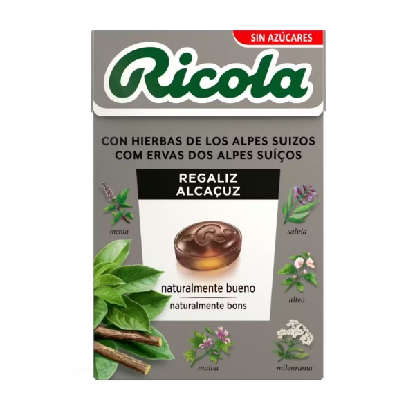 Ricola Caramelos de Regaliz 50 g – Caramelos Balsámicos de Regaliz Suizo