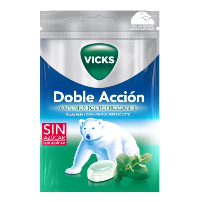 VICKS Caramelos Doble Acción 72 g – Caramelos balsámicos alivio garganta y vías respiratorias
