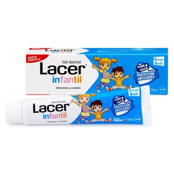 Lacer Infantil Gel Dental 75 ml Sabor Fresa – Protección diaria para dientes de leche