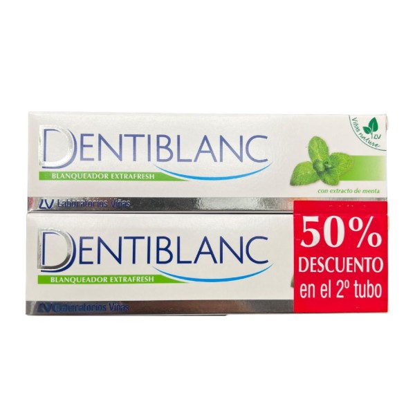 Dentiblanc Extrafresh Duplo – Pasta Dentífrica Blanqueadora 2 Unidades con 50 % Descuento