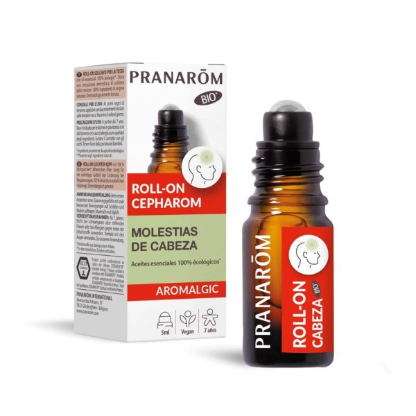 Pranarom Aromalgic Cepharom Bio Roll-On 5 ml – alivio natural dolores de cabeza y tensiones