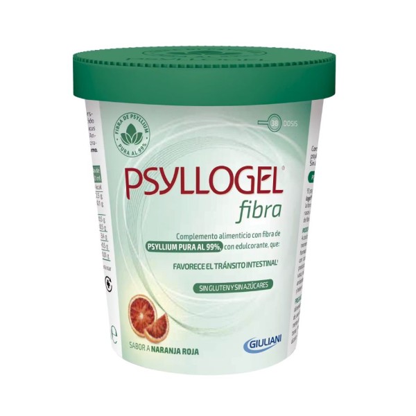 Psyllogel Fibra 170 g sabor naranja roja – complemento de fibra para el tránsito intestinal