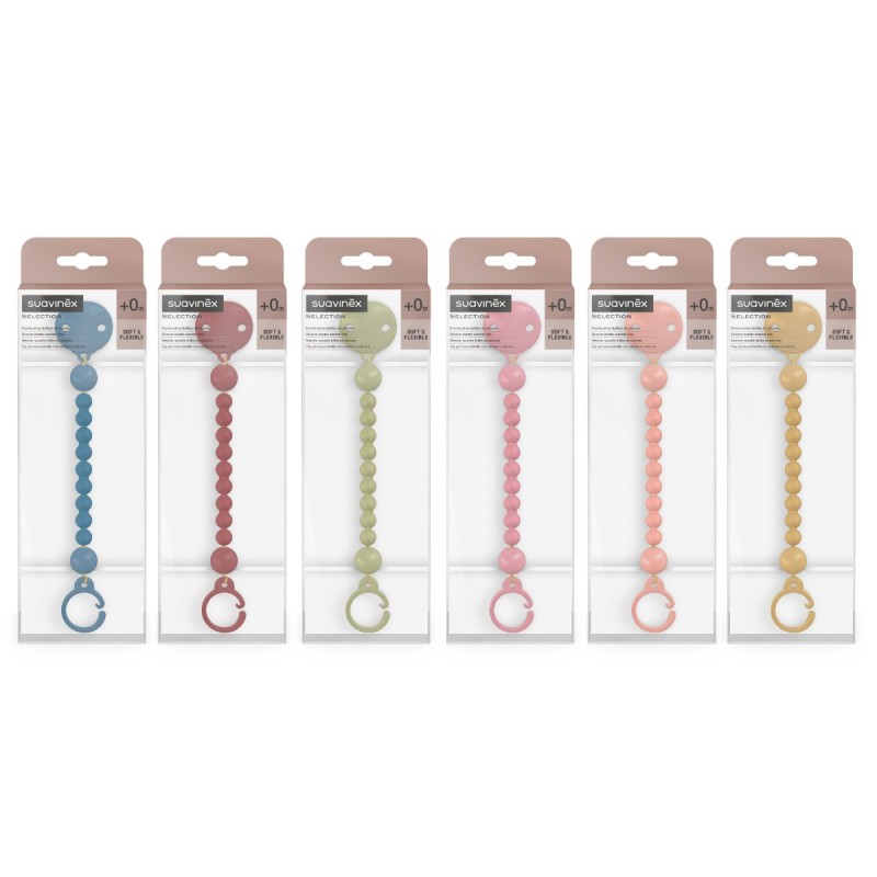 Suavinex Broche Selection Bolitas Silicona Colour Essence Intense – sujeta chupetes